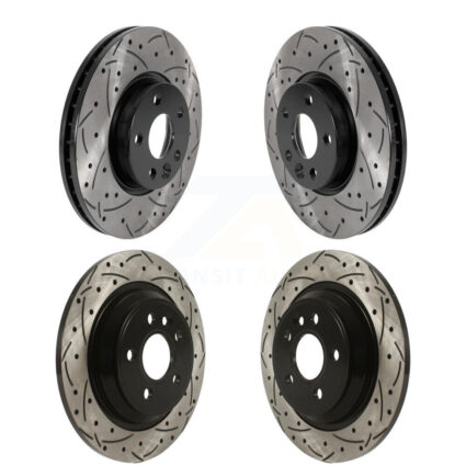 Front Rear Drilled Slot Brake Rotors Kit For Volvo S60 V70 With 300mm Diameter Rotor KD-100491