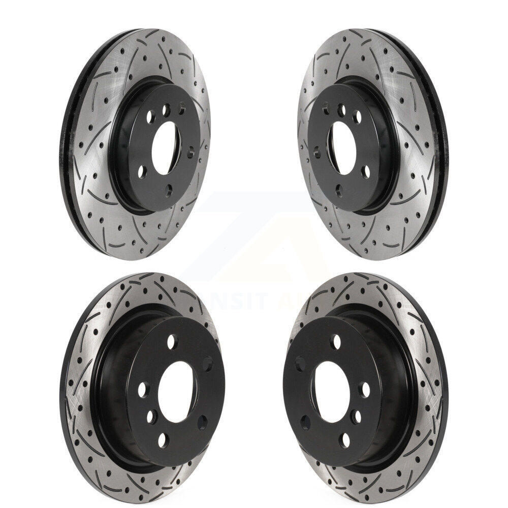 Front Rear Coated Drilled Slotted Disc Brake Rotors Kit For Mini Cooper KD-100510