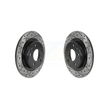 Rear Drilled Slot Brake Rotor Pair For Chevrolet Equinox GMC Terrain Malibu Buick Envision KD-100518