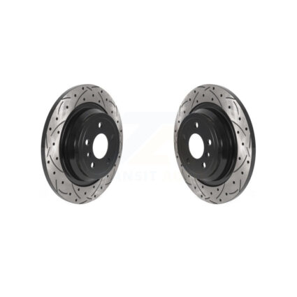 Rear Coated Drill Slot Disc Brake Rotors Pair For Mercedes-Benz ML350 GLE350 ML250 GLE300d KD-100544