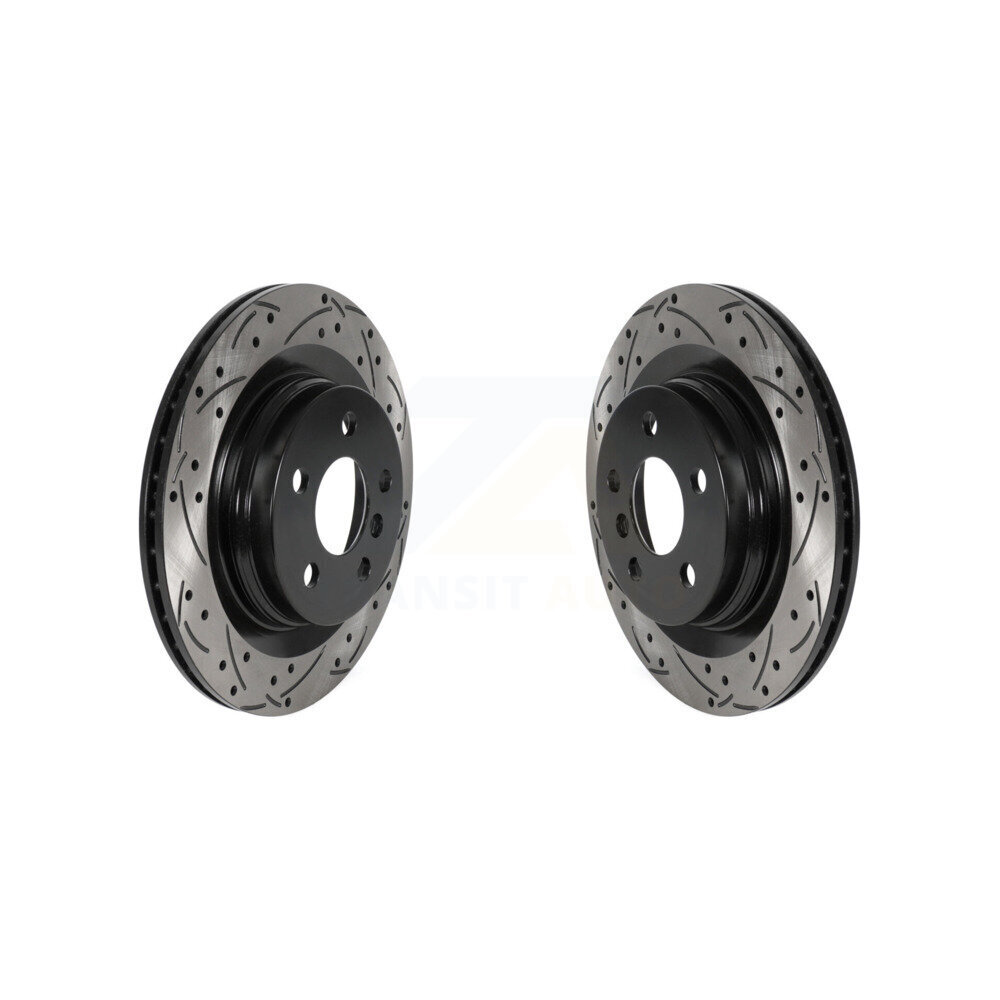 Rear Drill Slot Brake Rotors Pair For BMW X1 Mini Cooper Countryman X2 Clubman 228i xDrive KD-100554