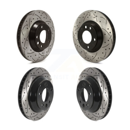 Front Rear Drill Slot Disc Brake Rotors Kit For Audi Q7 Porsche Cayenne Volkswagen Touareg KD-100566