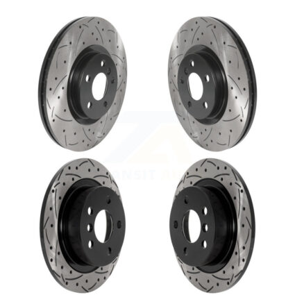 Front Rear Drilled Slot Disc Brake Rotor Kit For 2017-2023 Mini Cooper Countryman S ALL4 KD-100580
