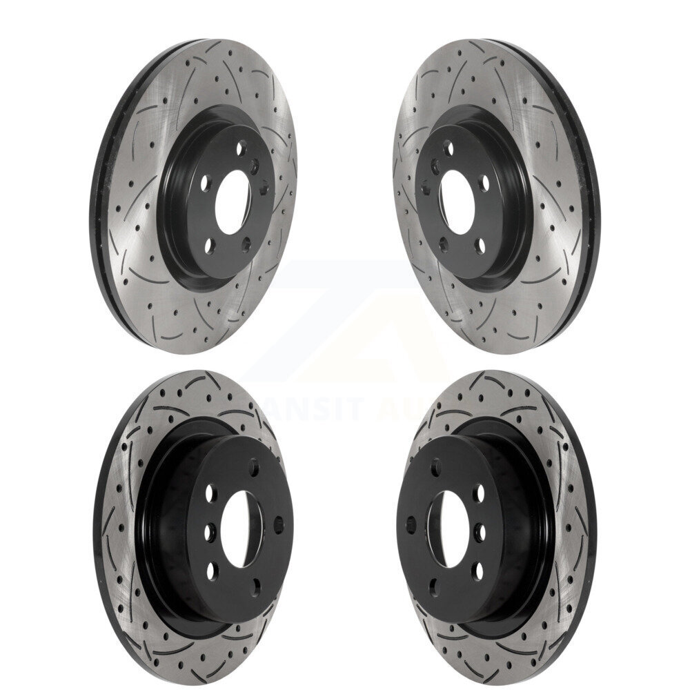 Front Rear Drilled Slot Disc Brake Rotor Kit For 2017-2023 Mini Cooper Countryman S ALL4 KD-100580