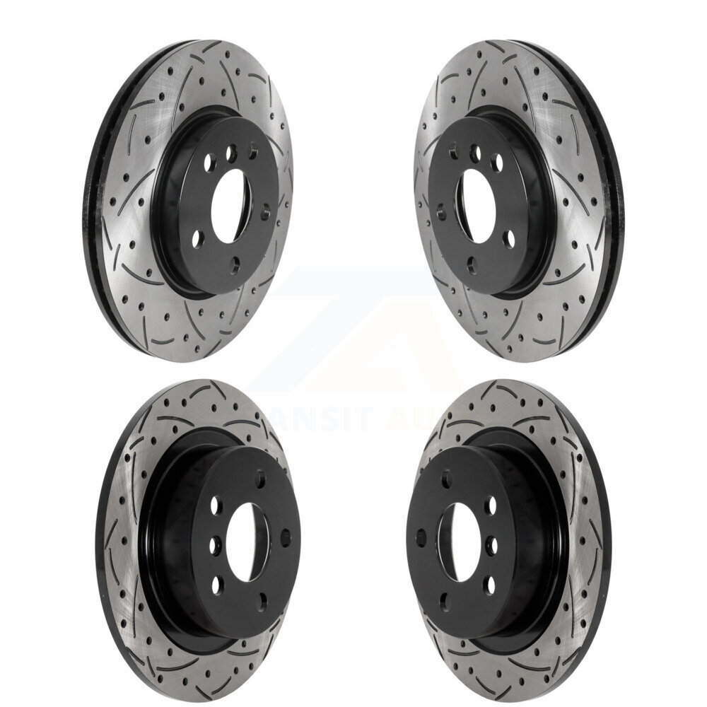 Front Rear Coated Drilled Slotted Disc Brake Rotors Kit For Mini Cooper Clubman KD-100581