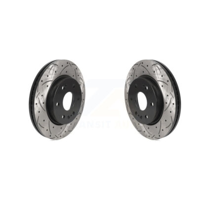 Front Drilled Slot Brake Rotor Pair For GMC Chevrolet Silverado 1500 Sierra Yukon Tahoe XL KD-100598