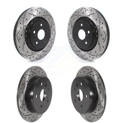 Front Rear Drill Slot Brake Rotors Kit For 2022 Toyota Camry TRD With Manual Parking KD-100605