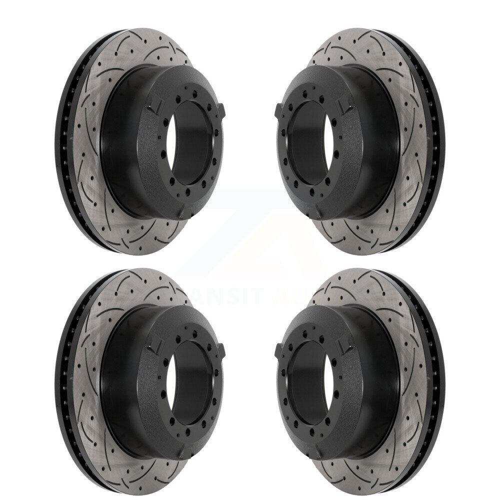 Front Rear Drill Slot Brake Rotor Kit For International TerraStar IC Corporation AE School KD-100613