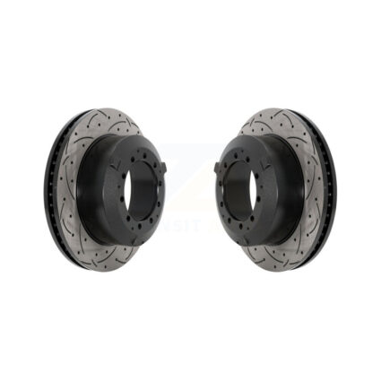 Front Drill Slot Brake Rotor Pair For International TerraStar IC Corporation AE School Bus KD-100616