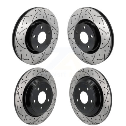 Front Rear Drilled Slot Disc Brake Rotors Kit For Ford Escape Bronco Sport Lincoln Corsair KD-100621