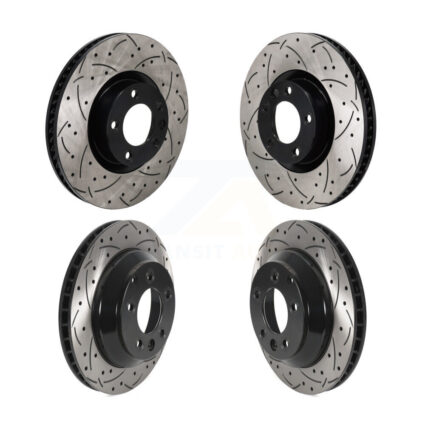 Front Rear Coat Drill Slot Disc Brake Rotor Hub Kit For Volkswagen Touareg Porsche Cayenne KD-100636