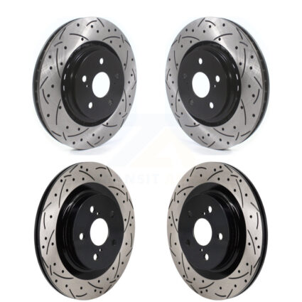 Front Rear Coat Drill Slot Disc Brake Rotors Kit For Lexus NX350h NX350 NX250 Toyota Crown KD-100657