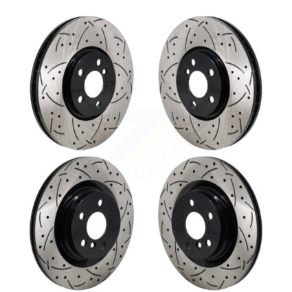 Front Rear Drill Slot Brake Rotor Kit For 20 Mini Cooper Countryman John Works ALL4 KD-100662