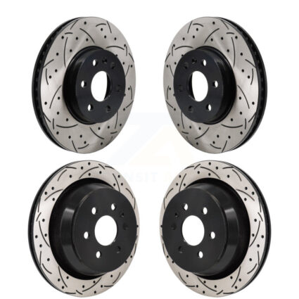 Front Rear Drilled Slot Disc Brake Rotors Kit For 2021-2022 Chevrolet Colorado GMC Canyon KD-100666