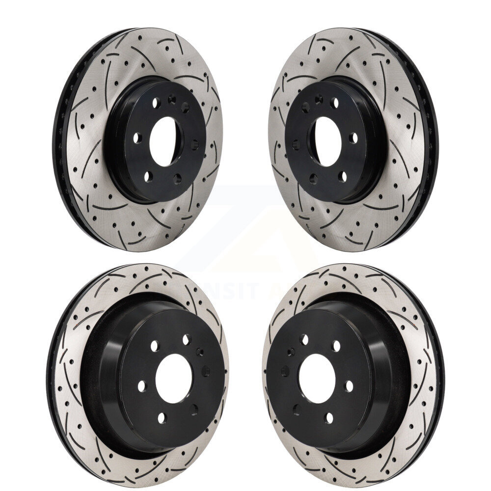 Front Rear Drilled Slot Disc Brake Rotors Kit For 2021-2022 Chevrolet Colorado GMC Canyon KD-100666
