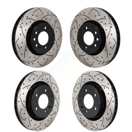 Front Rear Drilled Slot Brake Rotor Kit For Land Rover Range Sport Discovery DIESEL engine KD-100672