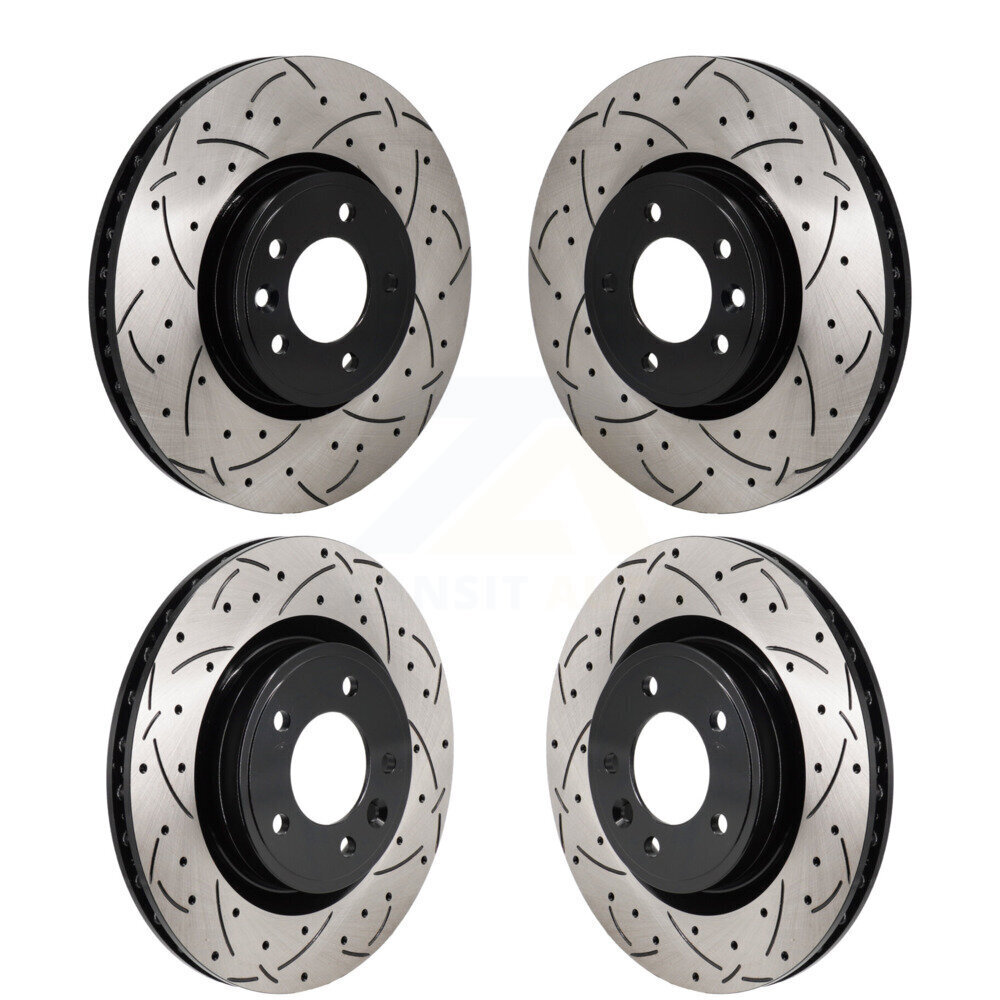 Front Rear Drilled Slot Brake Rotor Kit For Land Rover Range Sport Discovery DIESEL engine KD-100672