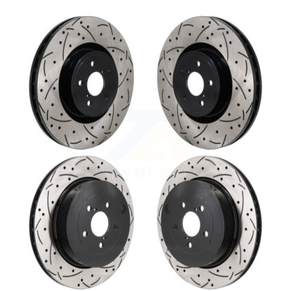 Front Rear Drilled Slot Disc Brake Rotors Kit For Subaru BRZ Toyota 86 With Brembo Brakes KD-100683