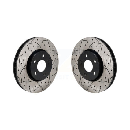 Front Drill Slot Disc Brake Rotors Pair For Mercedes-Benz A220 CLA250 With Standard Brakes KD-100693