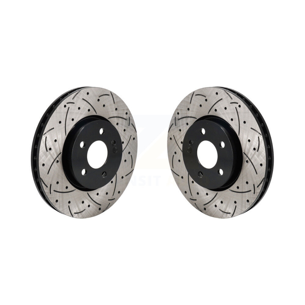 Front Drill Slot Disc Brake Rotors Pair For Mercedes-Benz A220 CLA250 With Standard Brakes KD-100693
