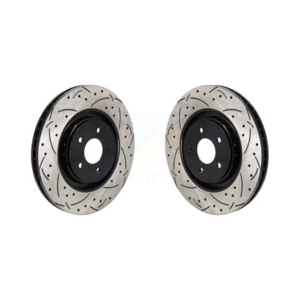 Front Drill Slot Brake Rotor Pair For Mitsubishi Outlander Nissan Pathfinder INFINITI QX60 KD-100697