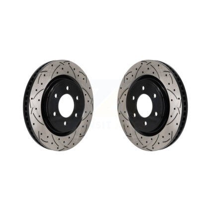Front Drill Slot Disc Brake Rotors Pair For Ford F-150 Bronco Expedition Lincoln Navigator KD-100701