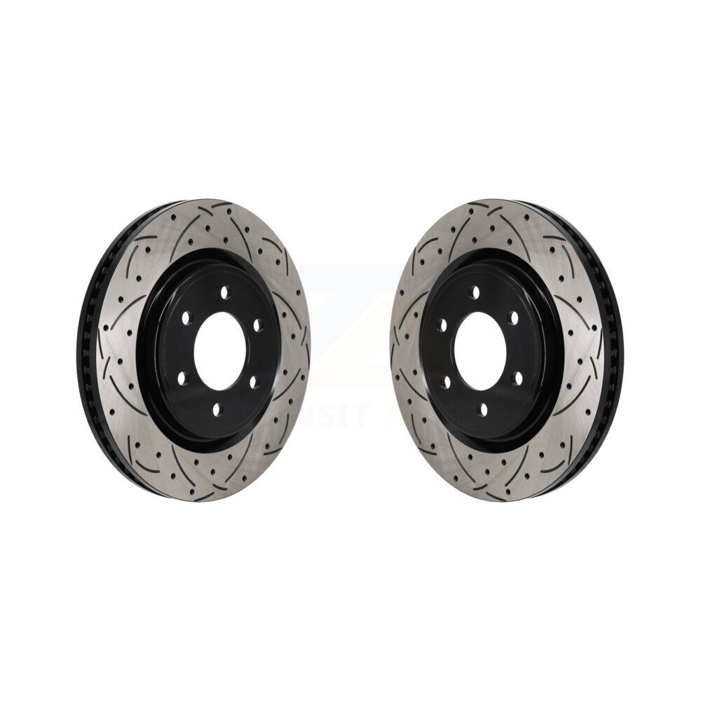 Front Drill Slot Disc Brake Rotors Pair For Ford F-150 Bronco Expedition Lincoln Navigator KD-100701