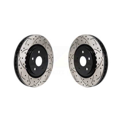 Front Drill Slot Brake Rotors Pair For Toyota Sienna RAV4 Prime bZ4X Subaru Solterra Lexus KD-100707