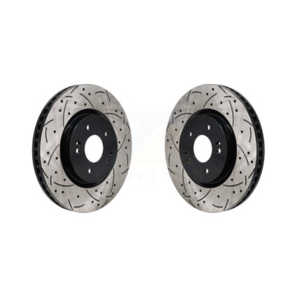 Front Coat Drill Slot Disc Brake Rotors Pair For Hyundai Tucson Kia Sportage Ioniq 5 EV6 6 KD-100710
