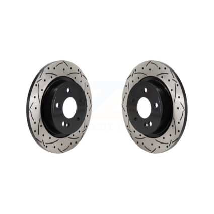 Rear Coated Drilled Slotted Disc Brake Rotors Pair For Mercedes-Benz A220 CLA250 KD-100722
