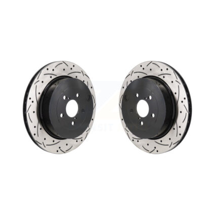 Rear Coated Drilled Slot Disc Brake Rotor Pair For Subaru BRZ Toyota 86 With Brembo Brakes KD-100740