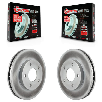 Front Coated Disc Brake Rotors Pair For Buick Rendezvous Pontiac Aztek KG-100020
