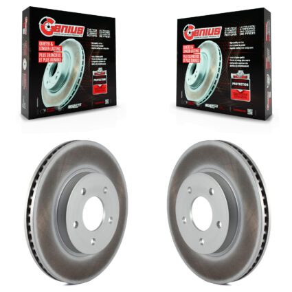 Front Coated Disc Brake Rotors Pair For Saturn Vue Chevrolet Equinox Pontiac Torrent KG-100025