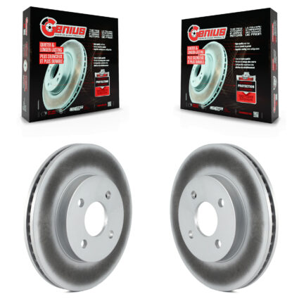 Front Coated Disc Brake Rotors Pair For Chevrolet Cobalt Pontiac G5 Saturn Ion Pursuit KG-100027
