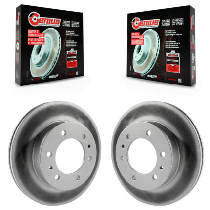 Front Coated Disc Brake Rotors Pair For Hummer H3 H3T KG-100038