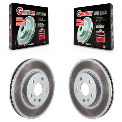 Front Coated Disc Brake Rotors Pair For Cadillac CTS KG-100049