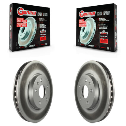 Front Coated Brake Rotor Pair For Chevrolet Equinox GMC Terrain Buick Camaro Malibu Impala KG-100052