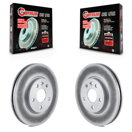 Front Coated Disc Brake Rotors Pair For Chevrolet Cruze Sonic Bolt EV EUV Volt Limited KG-100055