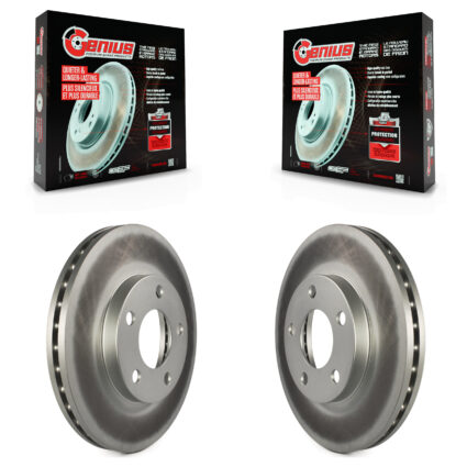 Front Coated Disc Brake Rotors Pair For Ford Mustang KG-100066