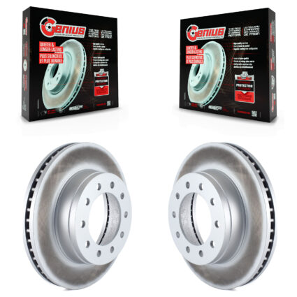 Front Coat Disc Brake Rotor Pair For Ford F-350 Super Duty F-250 F-450 F-550 International KG-100084