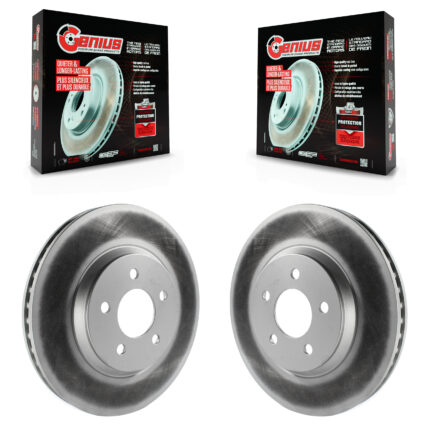 Front Coated Disc Brake Rotors Pair For Ford Mustang KG-100087