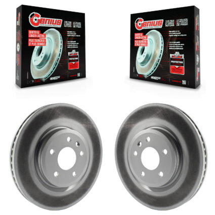 Front Coated Disc Brake Rotors Pair For Ford Explorer Flex Taurus Lincoln MKT MKS KG-100097