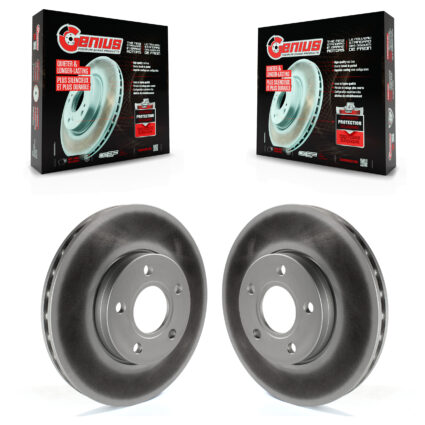 Front Coated Disc Brake Rotors Pair For Ford Focus C-Max KG-100102