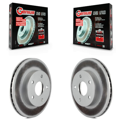 Front Coated Disc Brake Rotors Pair For 1999-2004 Jeep Grand Cherokee KG-100115