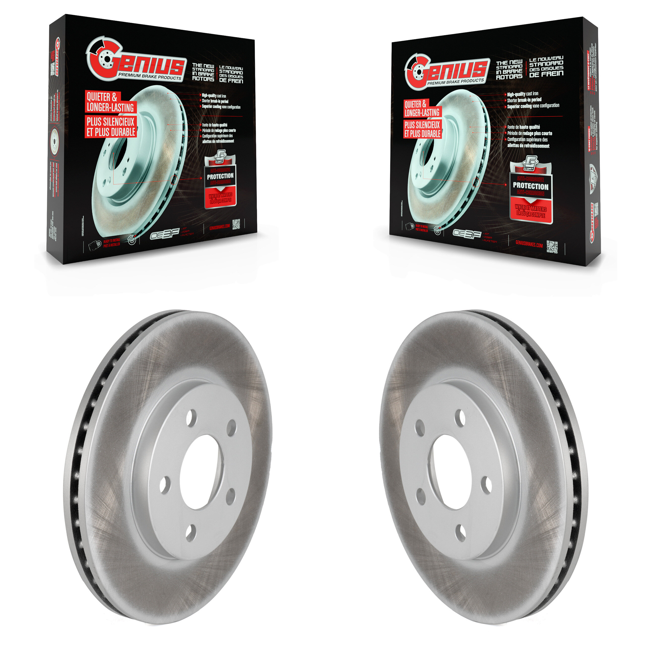 Front Coated Disc Brake Rotors Pair For Neon Dodge Chrysler Plymouth SX 2.0 KG-100116