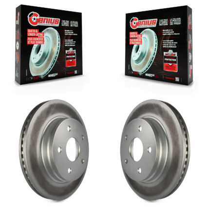 Front Coated Disc Brake Rotors Pair For Ram 1500 Classic Dodge Durango Chrysler Aspen KG-100123