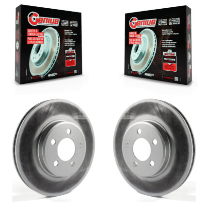 Front Coated Disc Brake Rotors Pair For Dodge Chrysler 300 Charger Challenger Magnum KG-100127