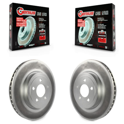 Front Coated Disc Brake Rotors Pair For Dodge Chrysler 300 Charger Challenger Magnum KG-100128