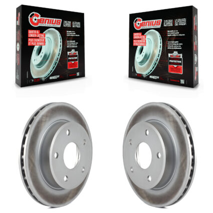 Front Coated Disc Brake Rotors Pair For Dakota Dodge Ram Mitsubishi Raider KG-100129