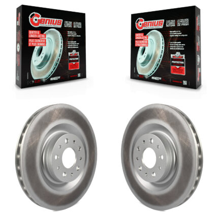 Front Coated Disc Brake Rotors Pair For 2014-2020 Fiat 500L KG-100148